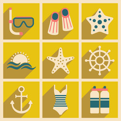 flat with shadow concept and mobile application vector image