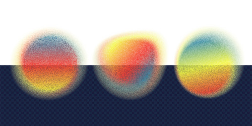 set abstract blurry shapes with soft edges vector image
