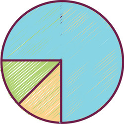 Statistic bar to presentation the business vector