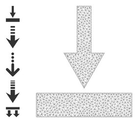 web network move bottom icon with simple symbols vector image