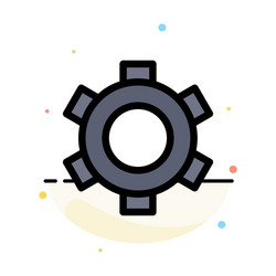 basic gear setting ui abstract flat color icon vector image