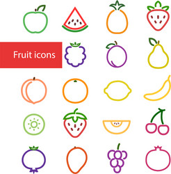 Fruit icons vector