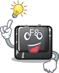 have an idea f8 button displayed on cartoon vector image