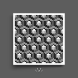 hexagonal lines pattern textbook or notebook vector