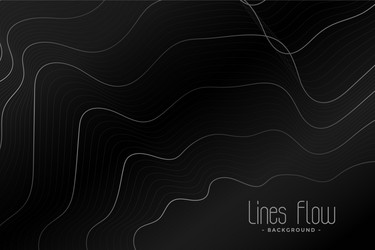 black background with shiny contour lines design vector image