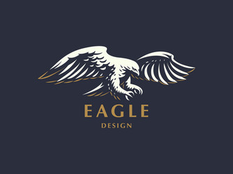 Flying eagle Royalty Free Vector Image - VectorStock