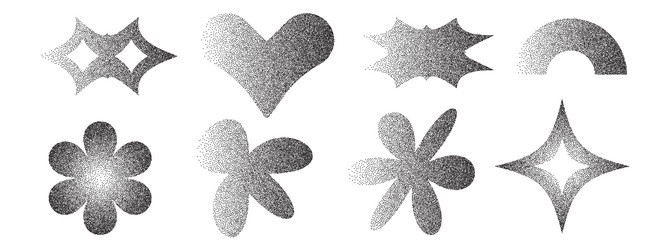 geometric figures with grain noise gradient vector image