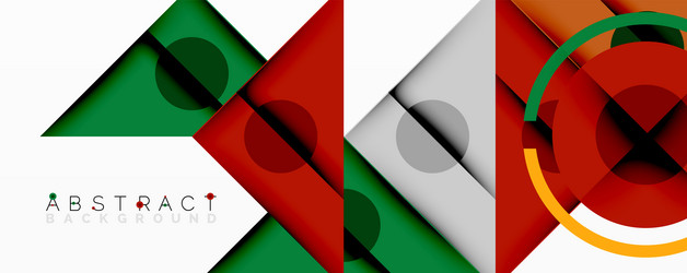 geometric shapes overlap creating vibrant color vector image