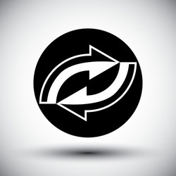 reload refresh arrows loop simple single color vector image