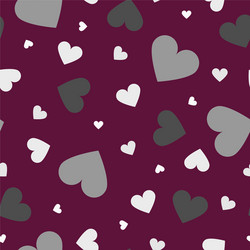 Seamless pattern with color hearts - simple vector