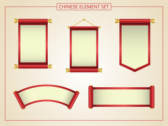 Traditional Chinese Scroll Artwork Vector Image