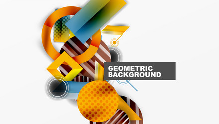 abstract geometric shapes overlap creating vector image
