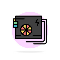 ac computer part power supply abstract circle vector image