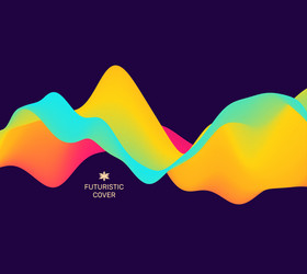 background with abstract waves dynamic effect vector image
