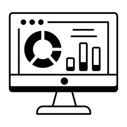 Data management line icon vector