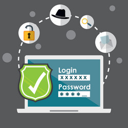digital fraud and hacking design vector image