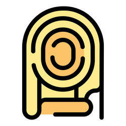 fingerprint showing personal data being scanned vector image
