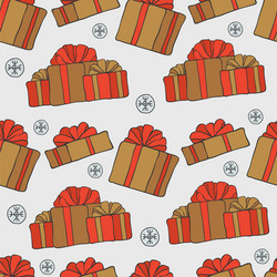 christmas and new year seamless pattern Vector Image