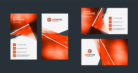 Double-sided creative business card template vector