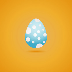 festive egg with shadow on light background vector