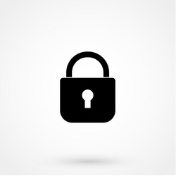 Lock icon on white background Royalty Free Vector Image