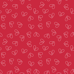 broken heart red seamless pattern in thin vector