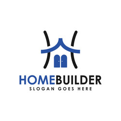 Creative home construction concept logo design Vector Image