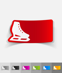 Realistic design element skates vector