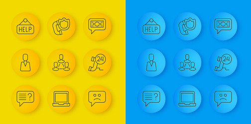 set line unknown search employee hierarchy sad vector image