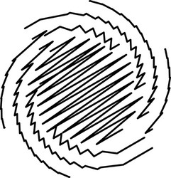 spiral swirl twirl design element with sketchy vector image