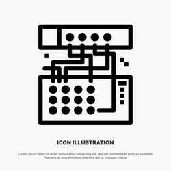 analog connection device module sound line icon vector image