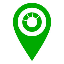 pie chart and location pin vector image