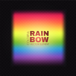 Realistic rainbow arch on transparent background Vector Image