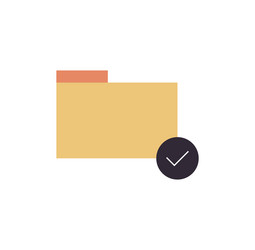 Simple approve related icon and accepted elements vector