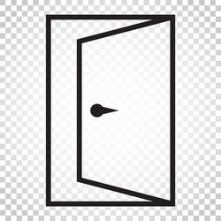 door icon in line style exit open vector image