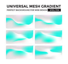 iridescent colored universal mesh gradient vector image