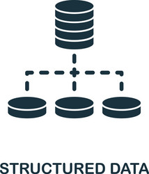 structured data icon monochrome style design from vector image