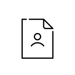 user account and file type pixel perfect icon vector image