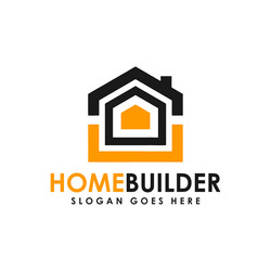 Creative home construction concept logo design Vector Image