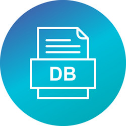db file document icon vector image