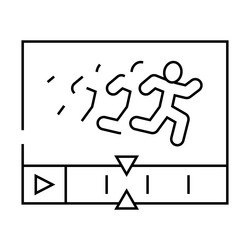 motion design ux ui line icon vector image