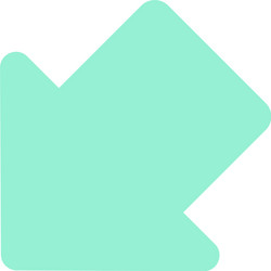 pointer arrow in modern flat style button vector image