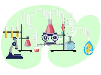 business chemistry chemical reaction profits vector