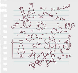Chemistry doodle set Royalty Free Vector Image