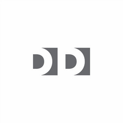 dd logo monogram with negative space style design vector