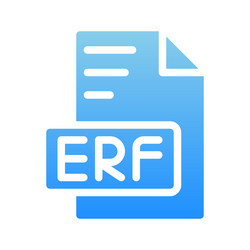 erf document file icons with soft gradient fill vector image