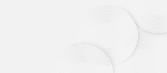 minimal white abstract background with circular vector image