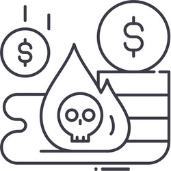 problem debt icon linear isolated vector image