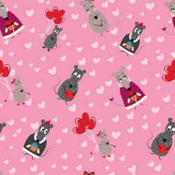 seamless pattern with mice vector