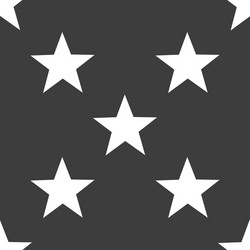 star web icon flat design seamless gray pattern vector image